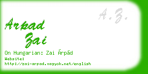 arpad zai business card