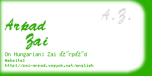 arpad zai business card